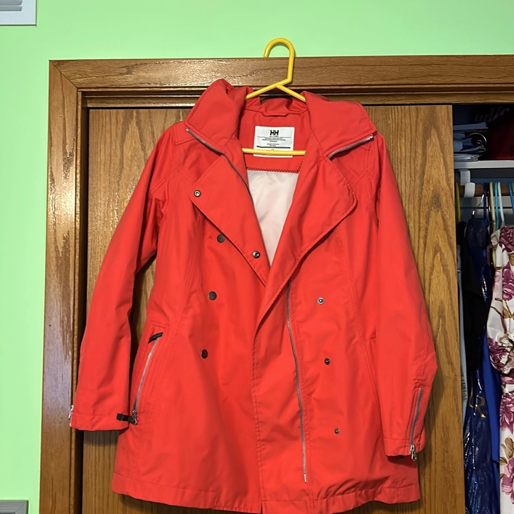 Orange raincoat